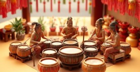 Gamelan Kutai Gambar Karya Seni 3D