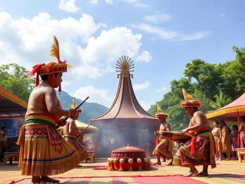 Upacara Belian Kutai Karya Seni 3D