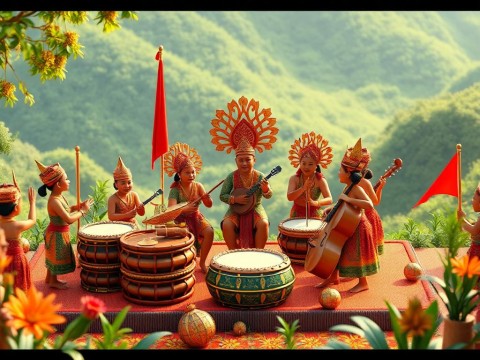Musik Tradisional Kutai Karya Seni 3D